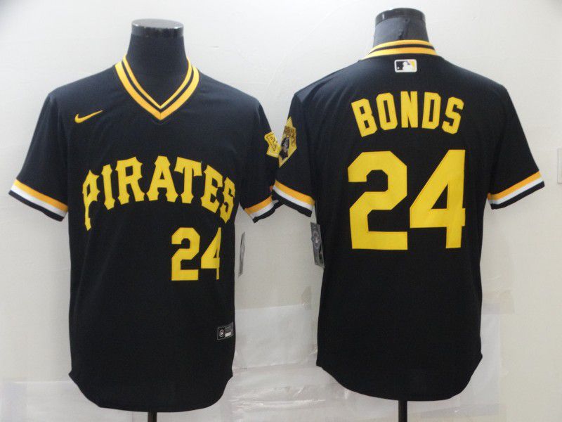 Men Pittsburgh Pirates #24 Bonds Black Game 2021 Nike MLB Jersey->oakland athletics->MLB Jersey